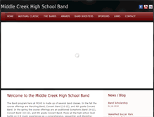 Tablet Screenshot of middlecreekband.org